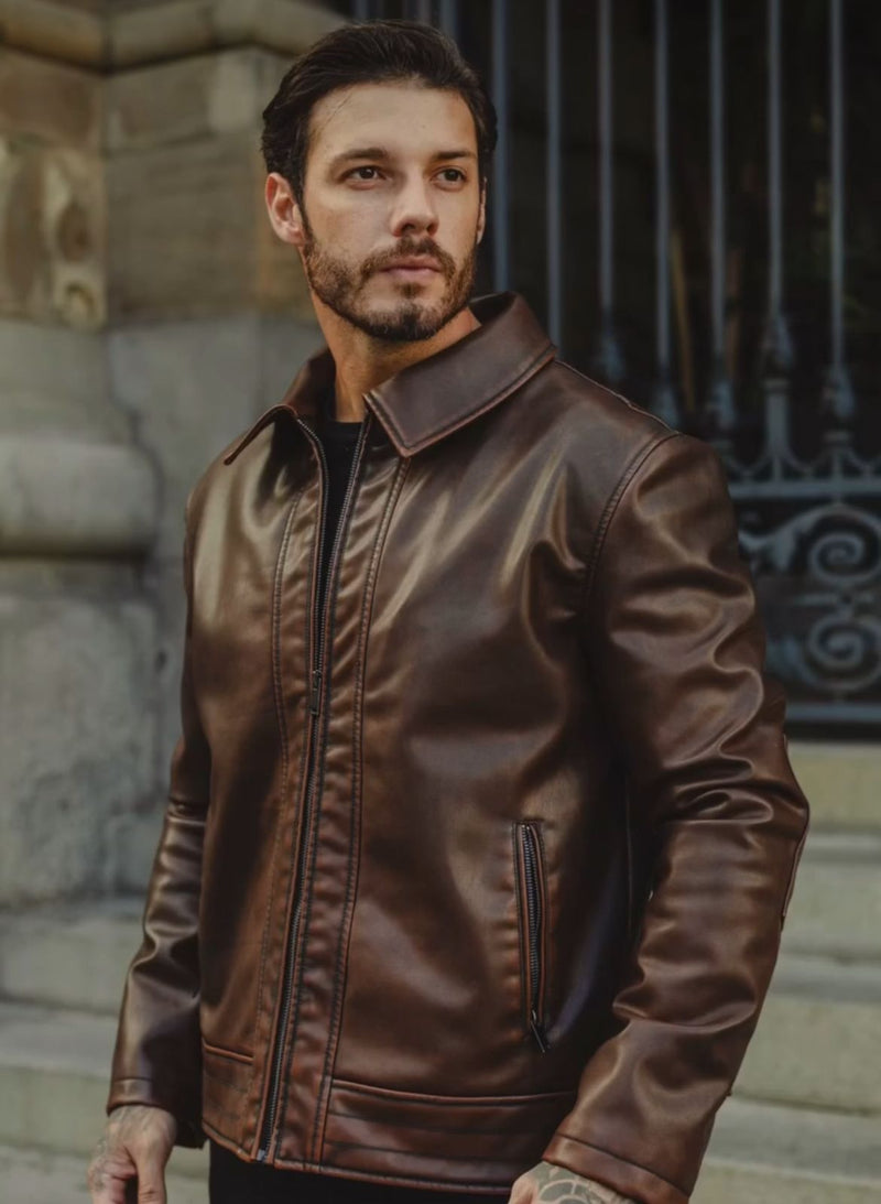 Jaqueta couro masculino