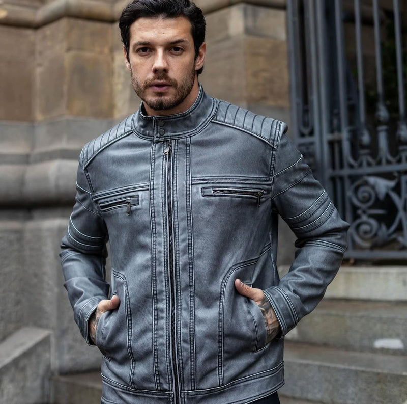 Jaqueta couro masculina